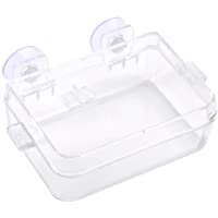 ViaGasaFamido Alimentador de Reptiles- Anfibios Reptiles Tazón de Comida Anti-Escape Copa de succión Transparente Cuenca…
